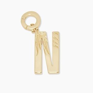 Gorjana New Parker Initial N Charm 18k Gold Plated Brass